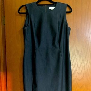 Calvin Klein denim blue sleeveless sheath dress 8